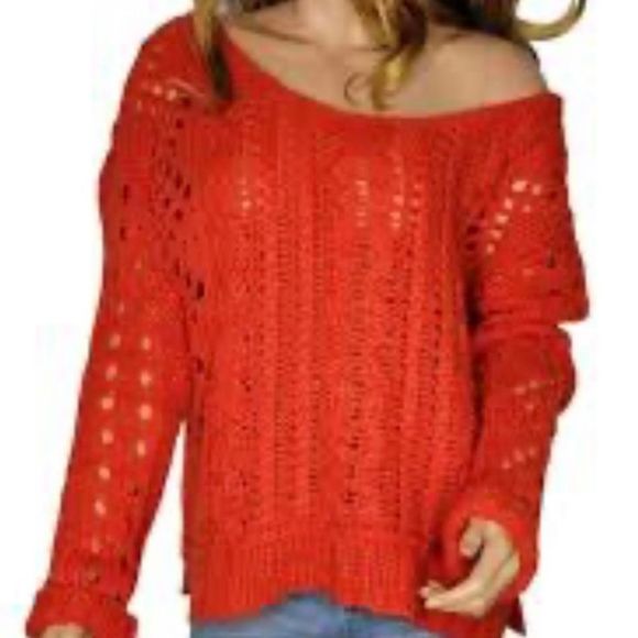 Free People Mohair Blend Chunky Cable Knit Sweater - Picture 1 of 6